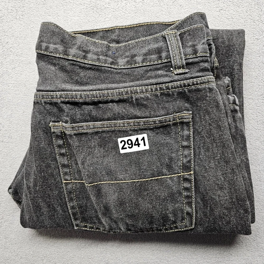 Faded Glory Jeans Mens 40x32‎ Gray Denim Relaxed Fit Straight Leg Streetwear